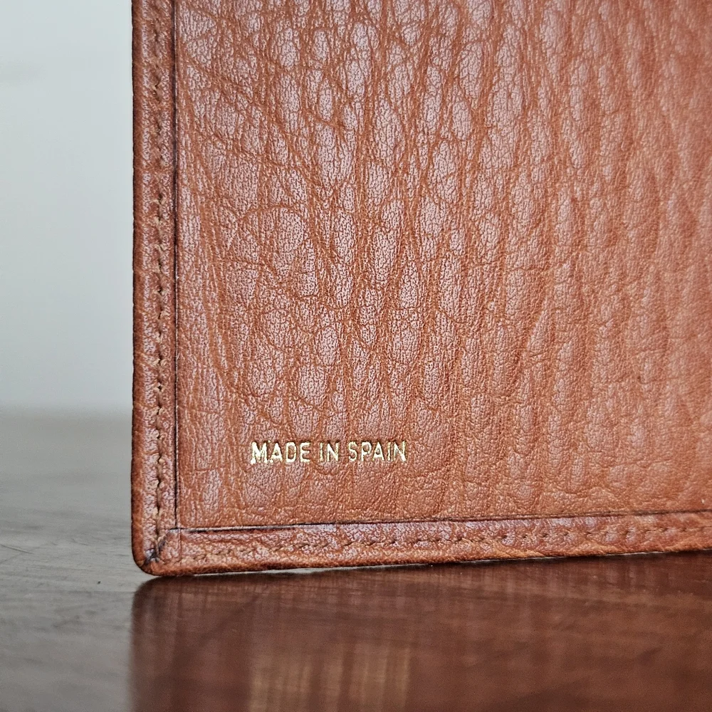 Rare Christian Dior Vintage Pebbled Leather Bifold Wallet Made in Spain CD Logo